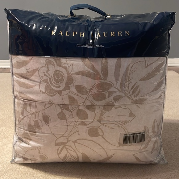 Ralph Lauren King Cecily Palmetto Botanical Print Tan Comforter - Picture 3 of 6